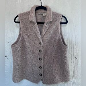 L.L. Bean Vintage Women's Taupe Sherpa Vest